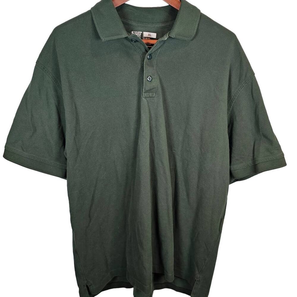 511 Tactical Polo Shirt Mens XL Green Utility Cotton Pen Pocket Law Enforcement